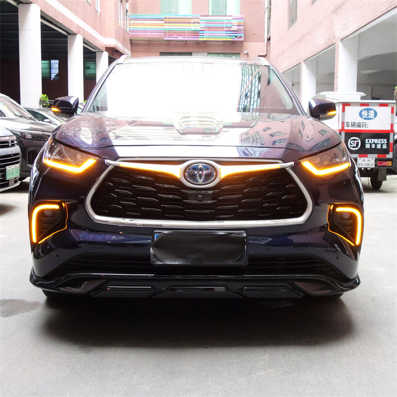 Toyota Highlander 2020-2024 front grille LED DRL w/ turn signal