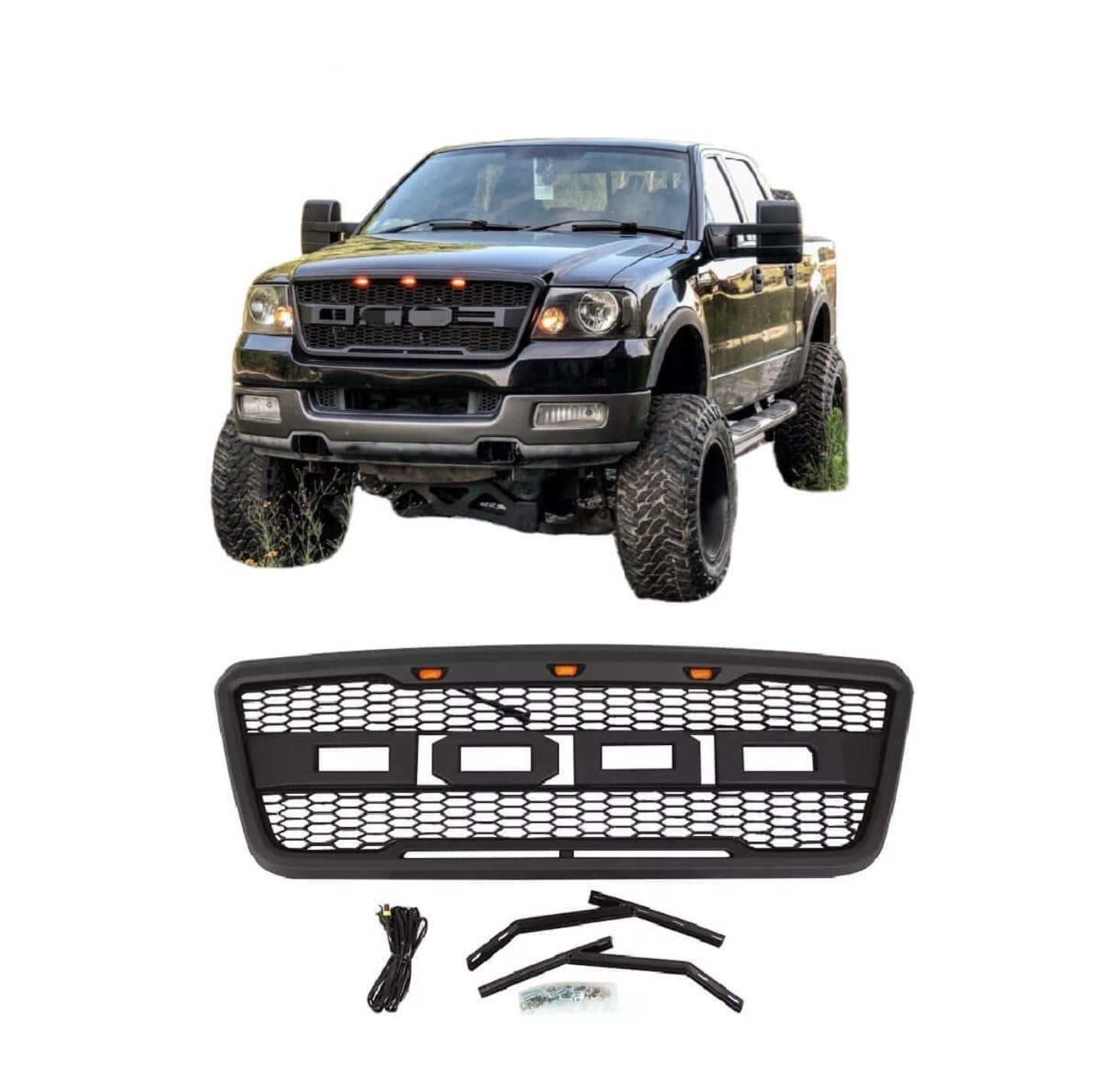 Ford F150 2004-08 front grille(Raptor style) with lights