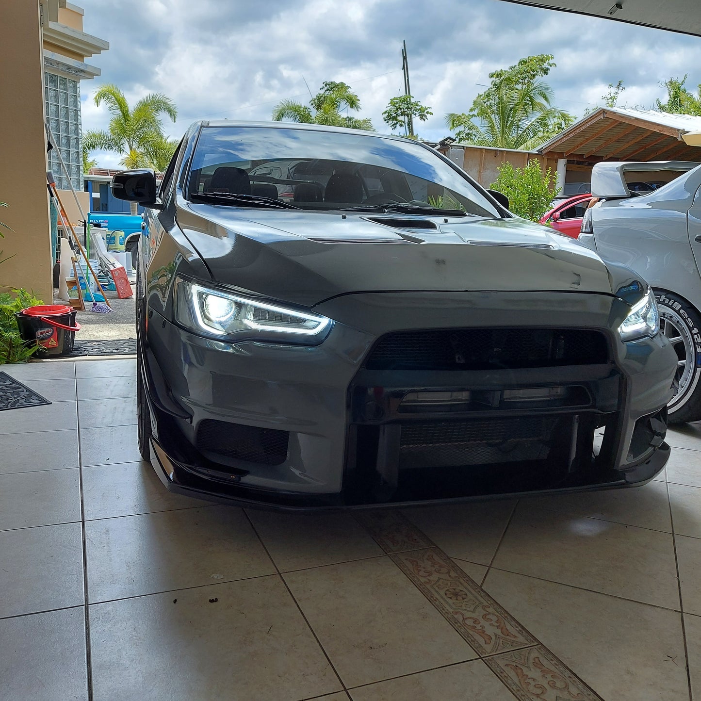 Mitsubishi Lancer headlights 2008-17 (Audi A5 style)