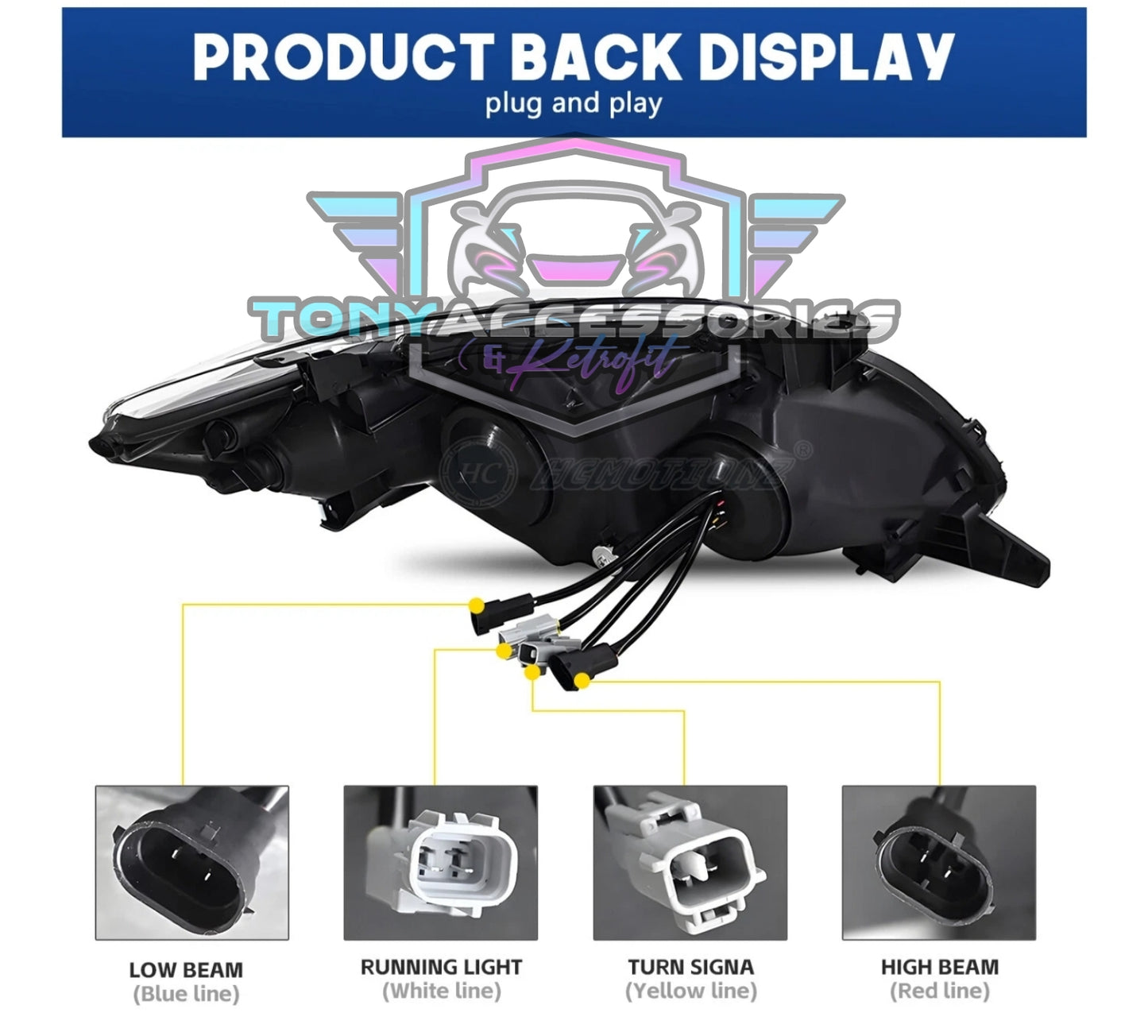 Toyota Corolla 2011-13 LED headlights (Lexus style V2)