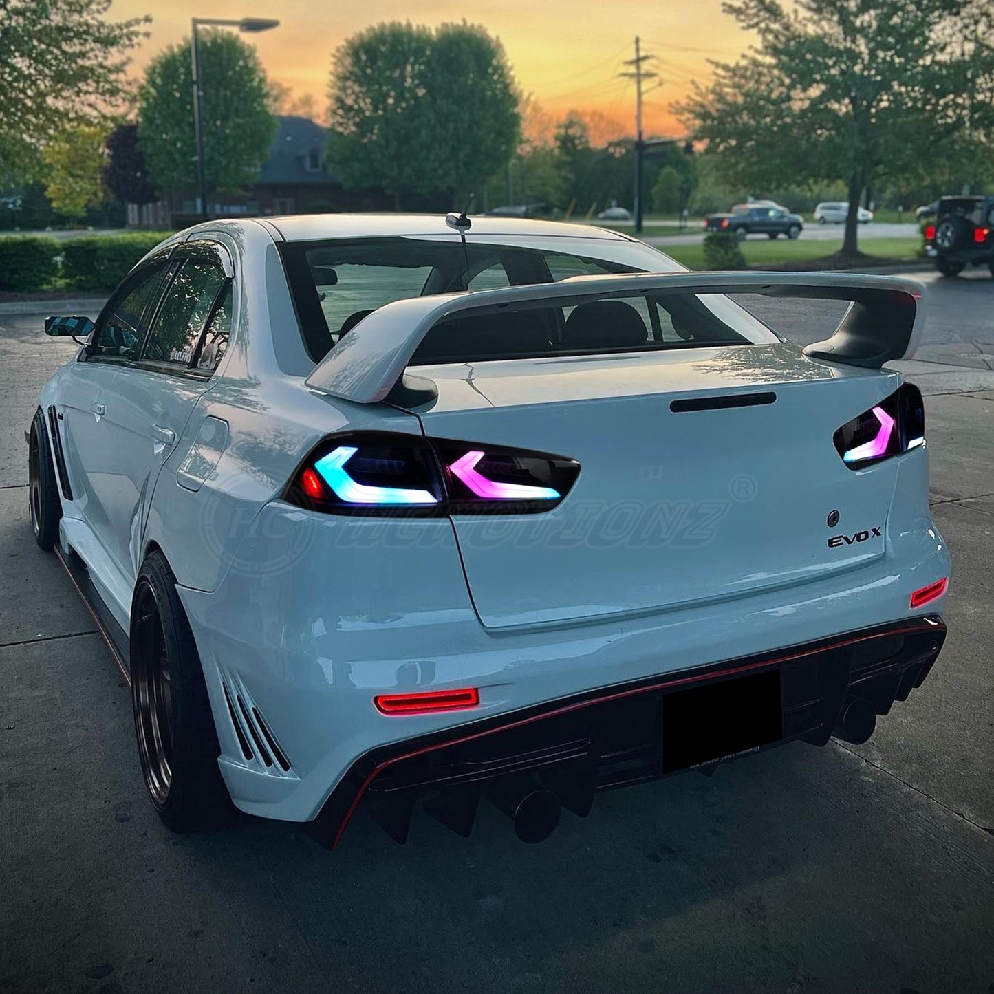 Mitsubishi Lancer 2008-17 taillights (Corvette C8 style)