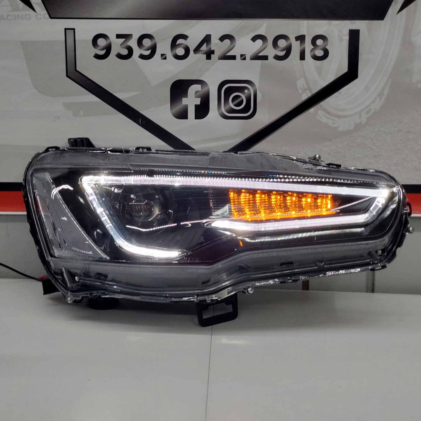Mitsubishi Lancer headlights 2008-17 (Audi A5 style)