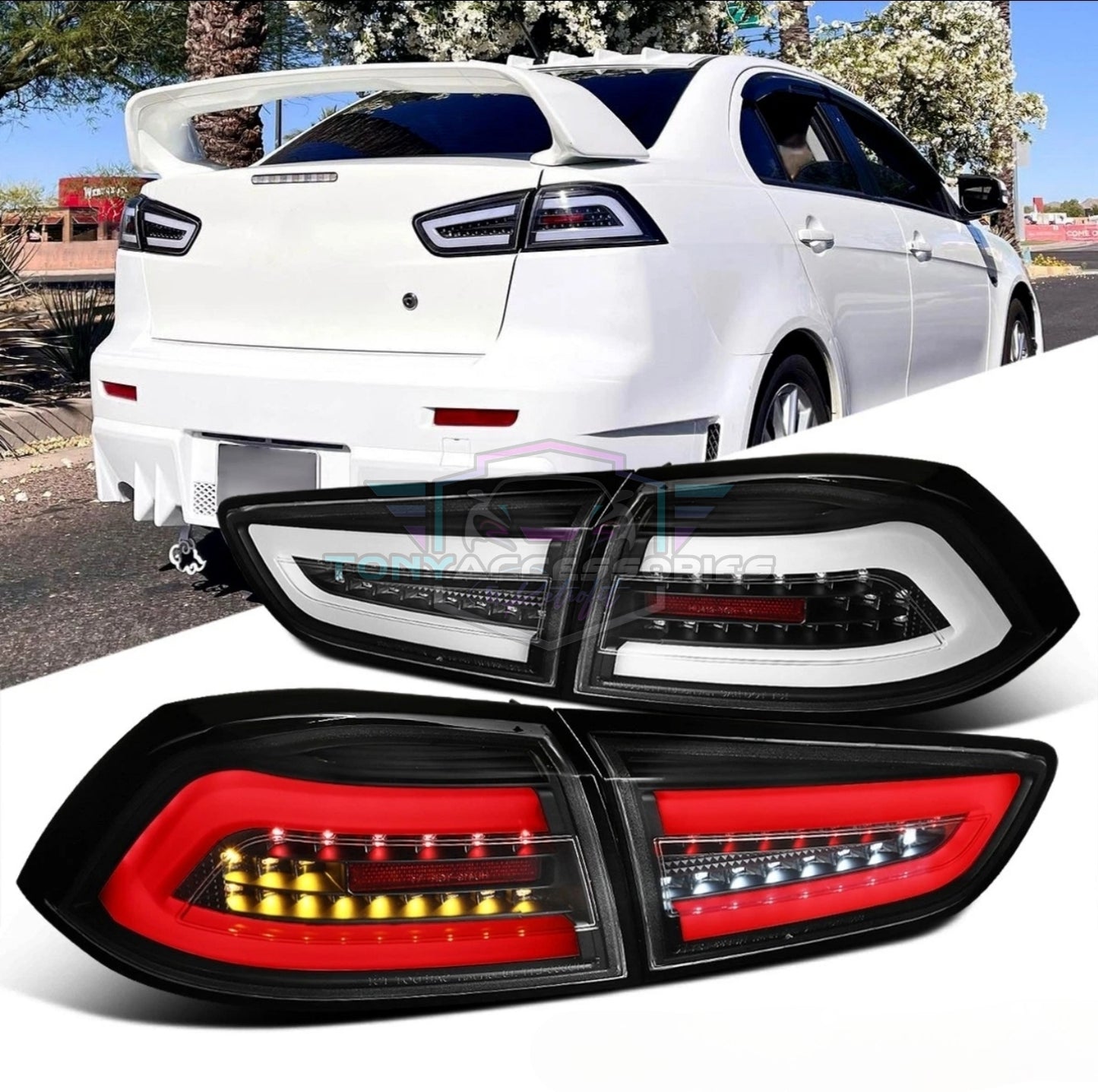 Mitsubishi Lancer 2008-2017 taillights (Spec-D style)