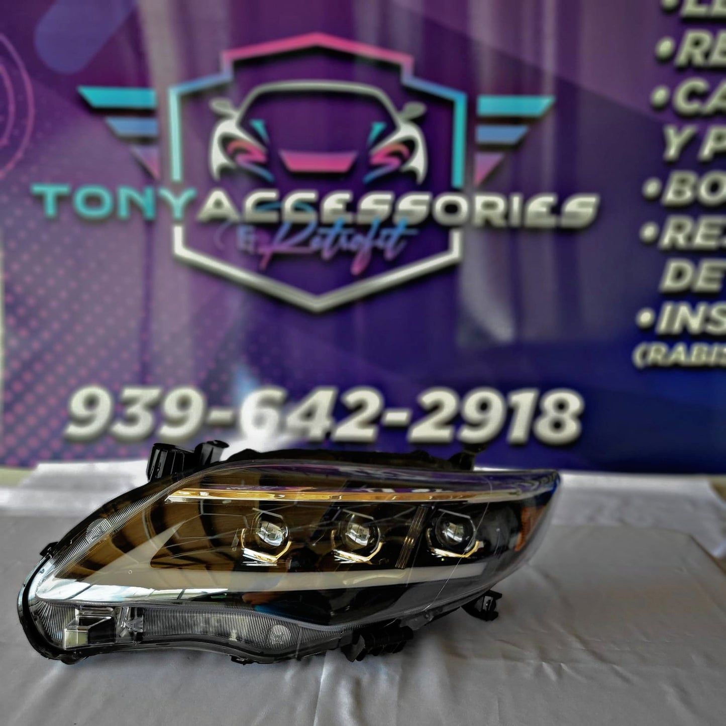 Toyota Corolla 2011-13 LED headlights (Lexus style V2)