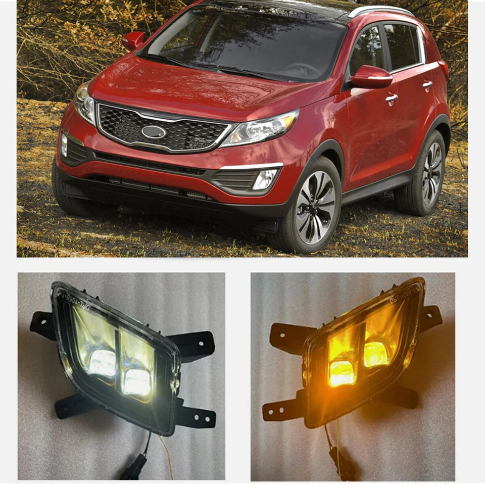 Kia Sportage 2011-2015 LED DRL fog light kit