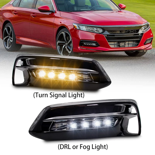 Honda Accord 2018-2020 front bumper LED projector fog light kit