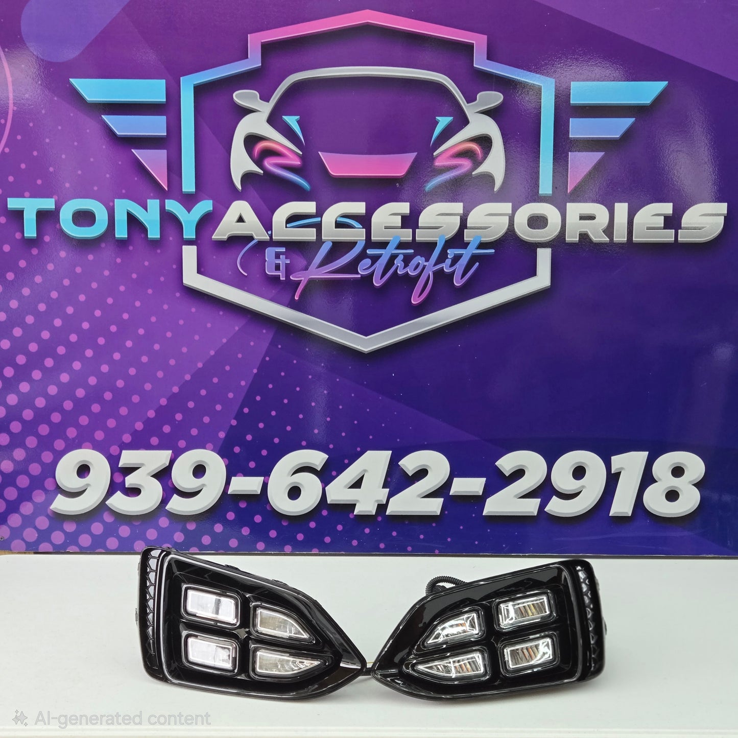 Hyundai Accent 2018-2022 LED DRL quad fog lights