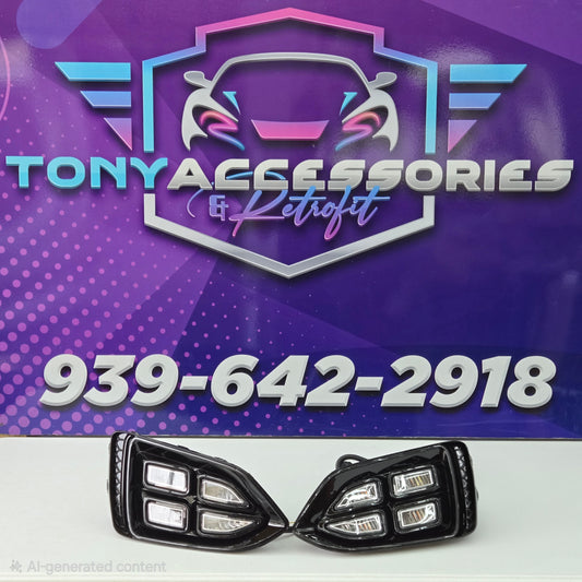 Hyundai Accent 2018-2022 LED DRL quad fog lights