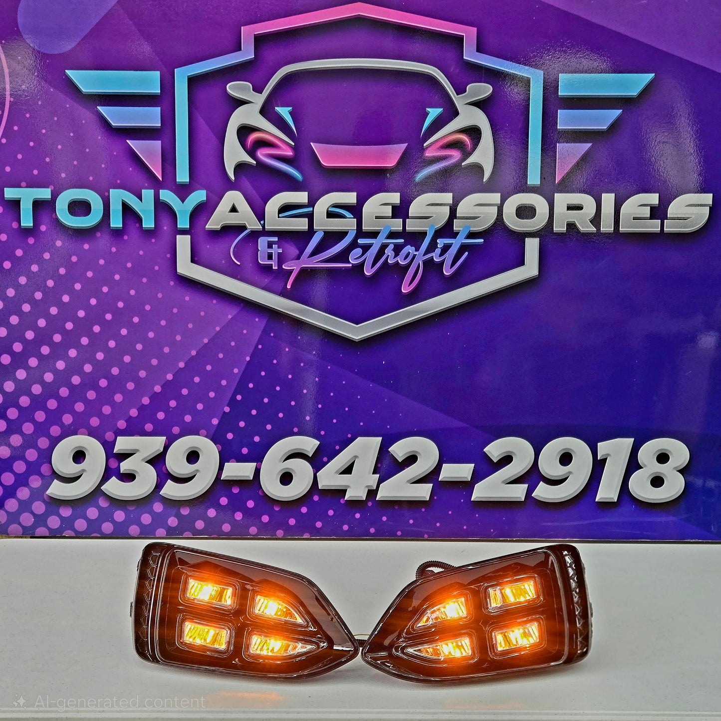 Hyundai Accent 2018-2022 LED DRL quad fog lights