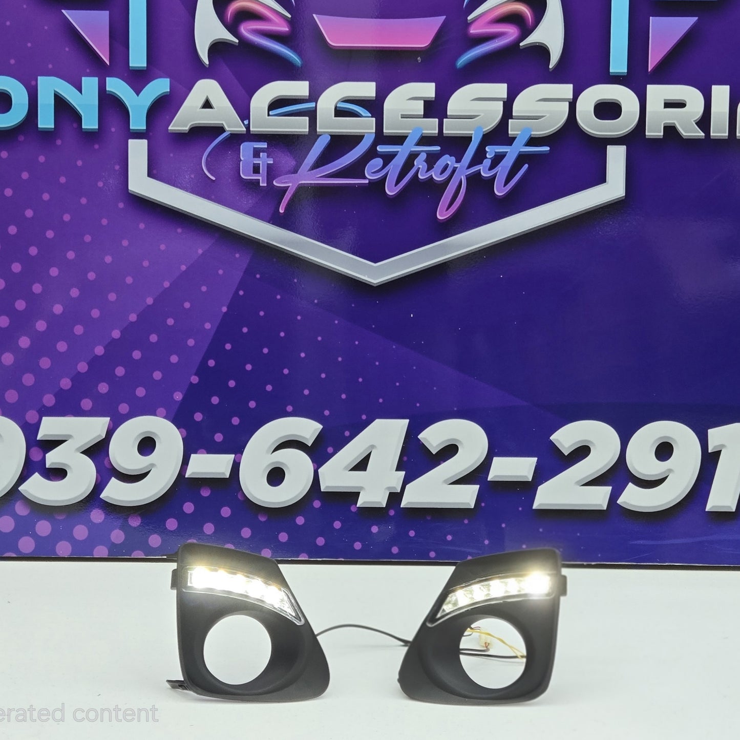 Toyota Corolla 2011-2013 LED DRL fog light cover w/ turn signal