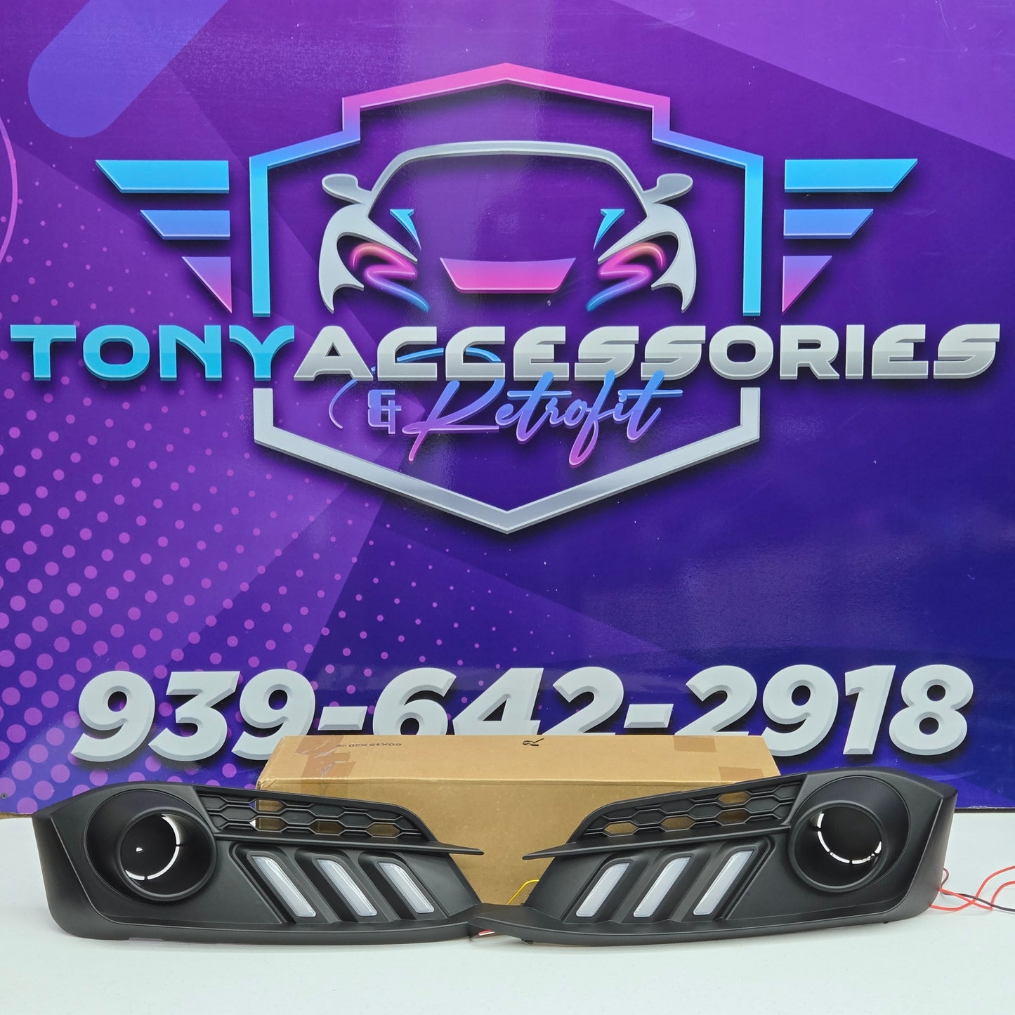 Honda Civic 10th gen 2016-2021 Sedan front LED DRL fog light cover w/ turn signal