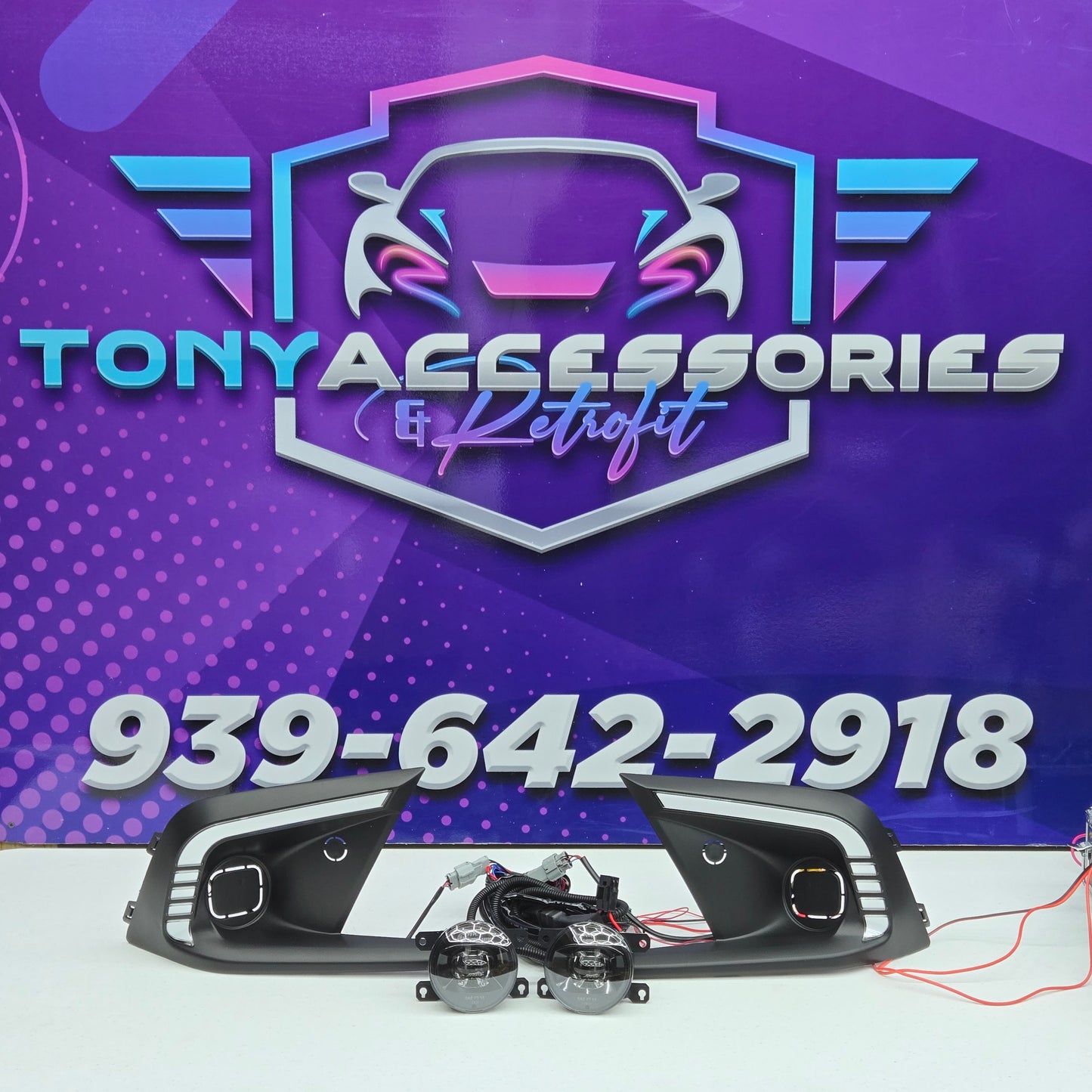 Hoda Civic 11th gen 2022+ front LED DRL fog light kit (L shaped)