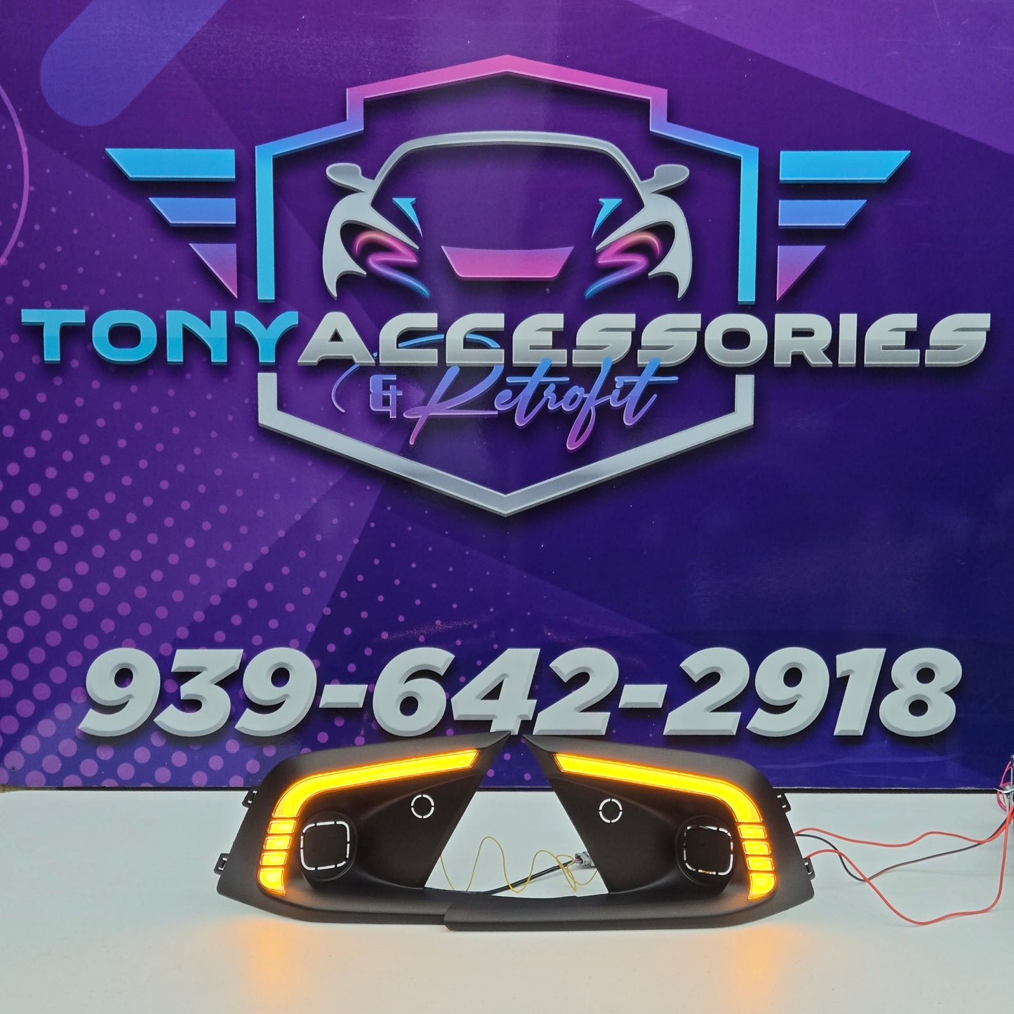 Hoda Civic 11th gen 2022+ front LED DRL fog light kit (L shaped)