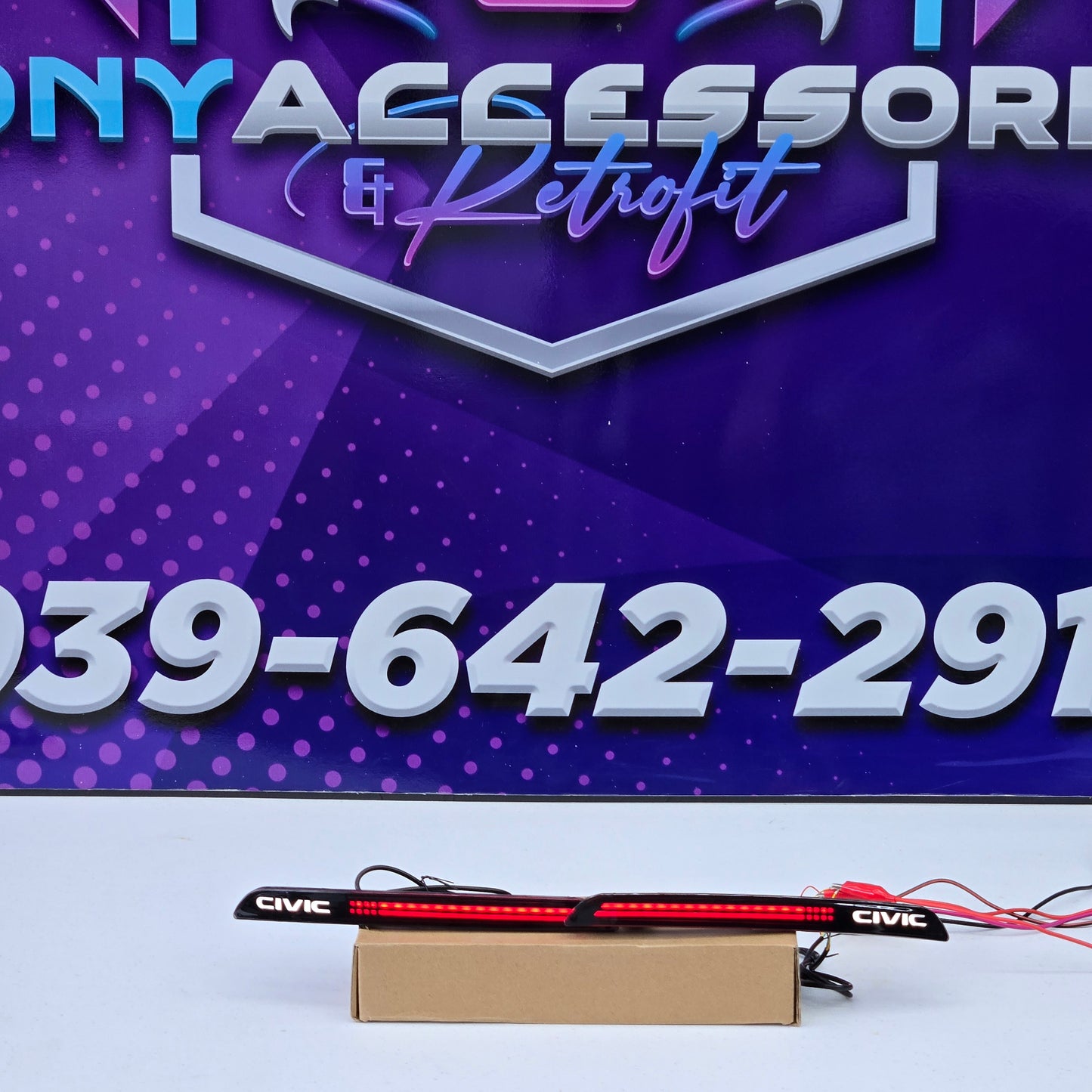Honda Civic 2022+ 11th gen rear bumper LED DRL reflector