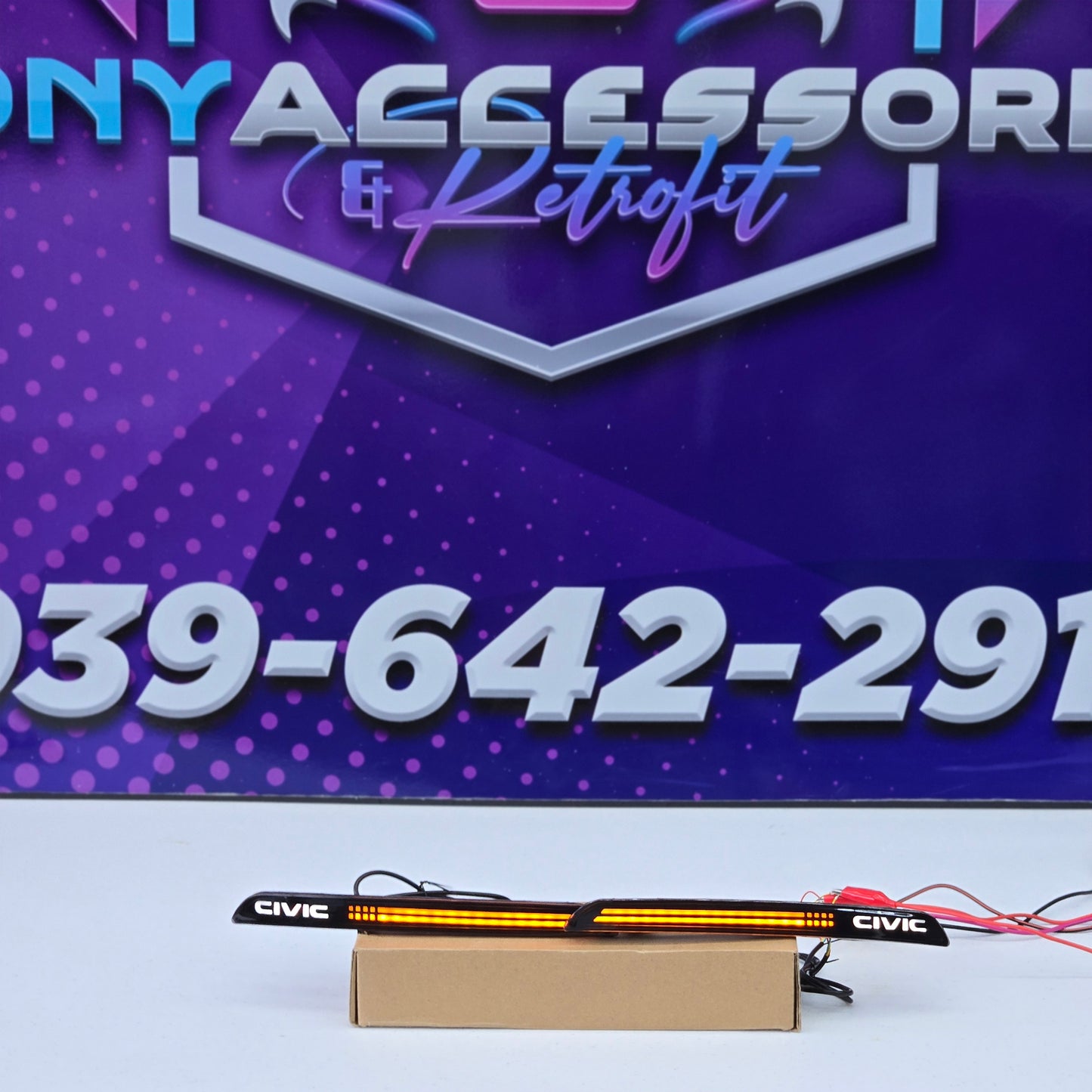 Honda Civic 2022+ 11th gen rear bumper LED DRL reflector