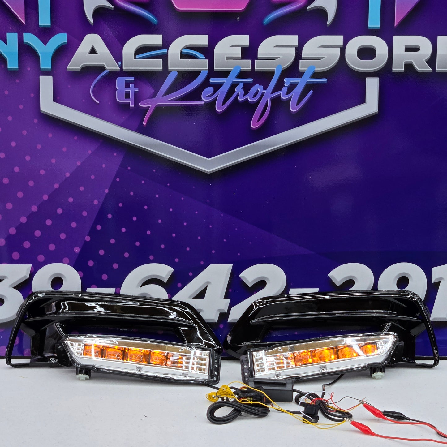 Honda Accord 2018-2020 front bumper LED projector fog light kit