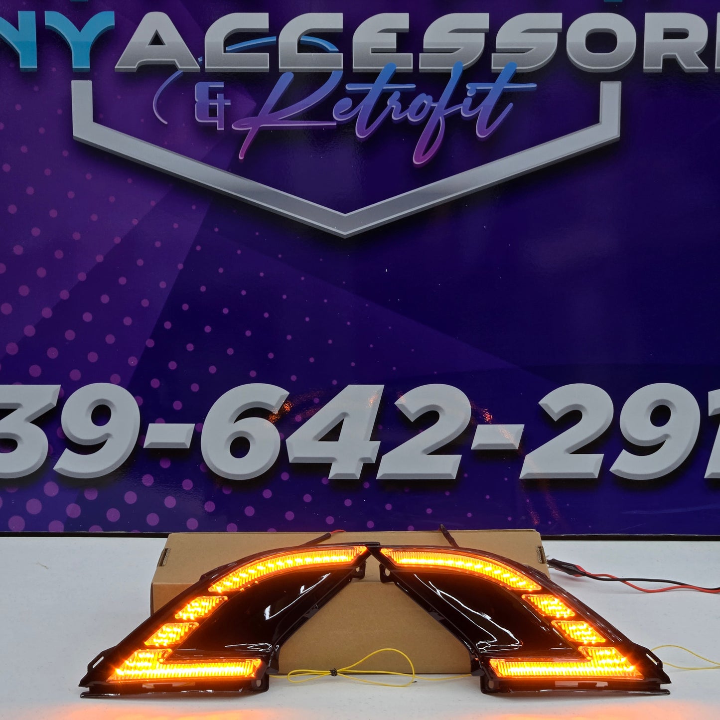 Honda Accord 2023+ LED DRL fog light covers w/ turn signal