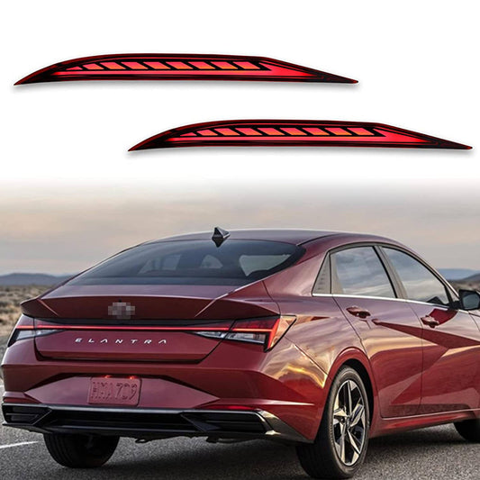 Hyundai Elantra 2021-2023 rear bumper LED sequential DRL reflector w/ turn signal