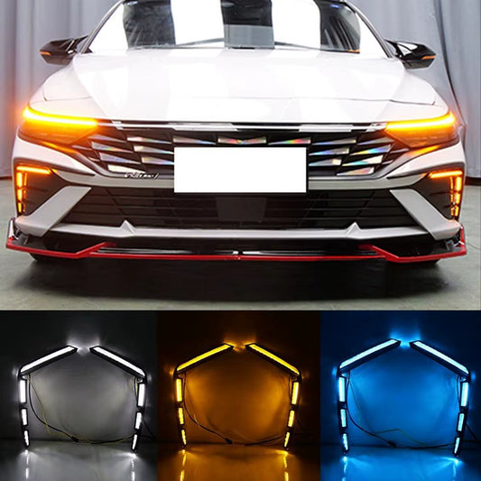 Hyundai Elantra 2024+ front bumper LED DRL w/ turn signal