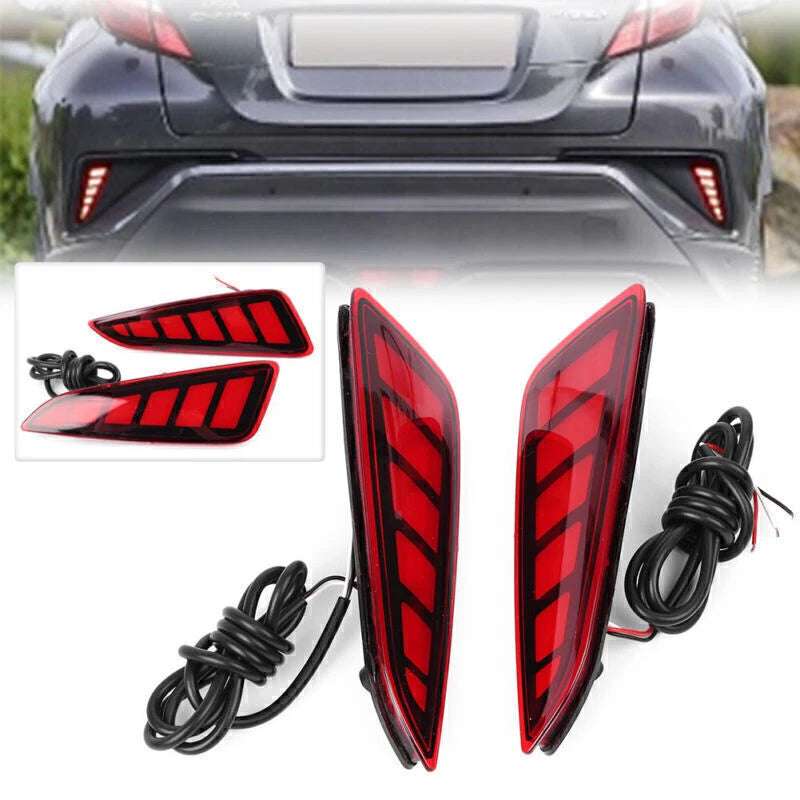 Toyota CH-R 2016+ rear bumper LED DRL reflector w/ turn signal