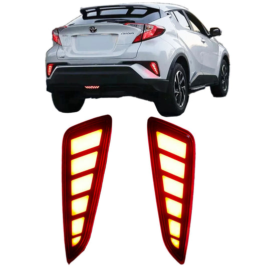 Toyota CH-R 2016+ rear bumper LED DRL reflector w/ turn signal