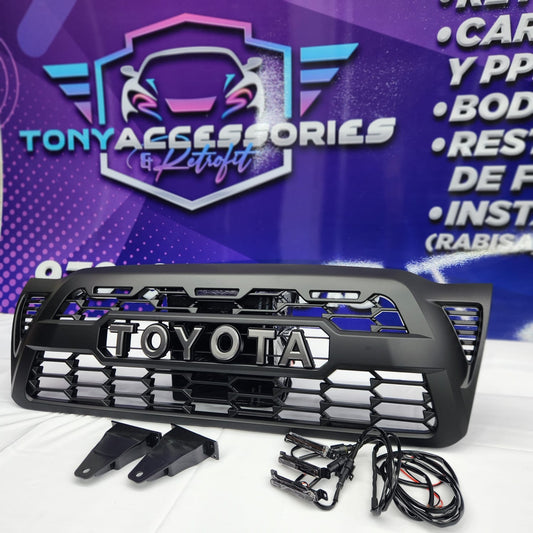 Tacoma 2005-2011 front grille TRD pro style w/ lights