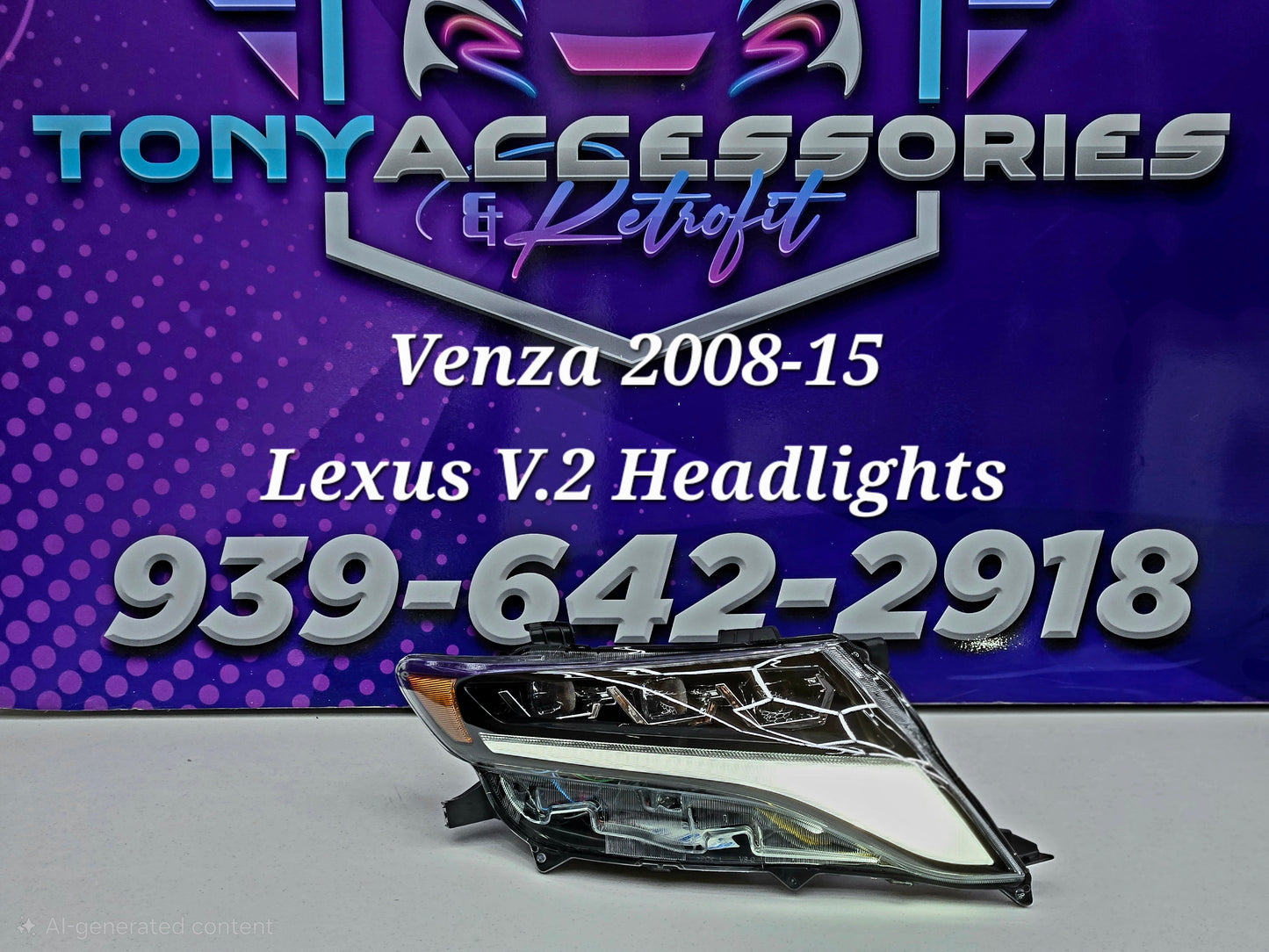 Toyota Venza 08-15 Headlights(Lexus style V2)