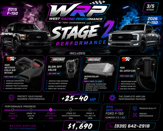 WRP Stage 2 kit para F150 2.7/3.5, Raptor 3.5 y Expedition 3.5 ECOBOOST