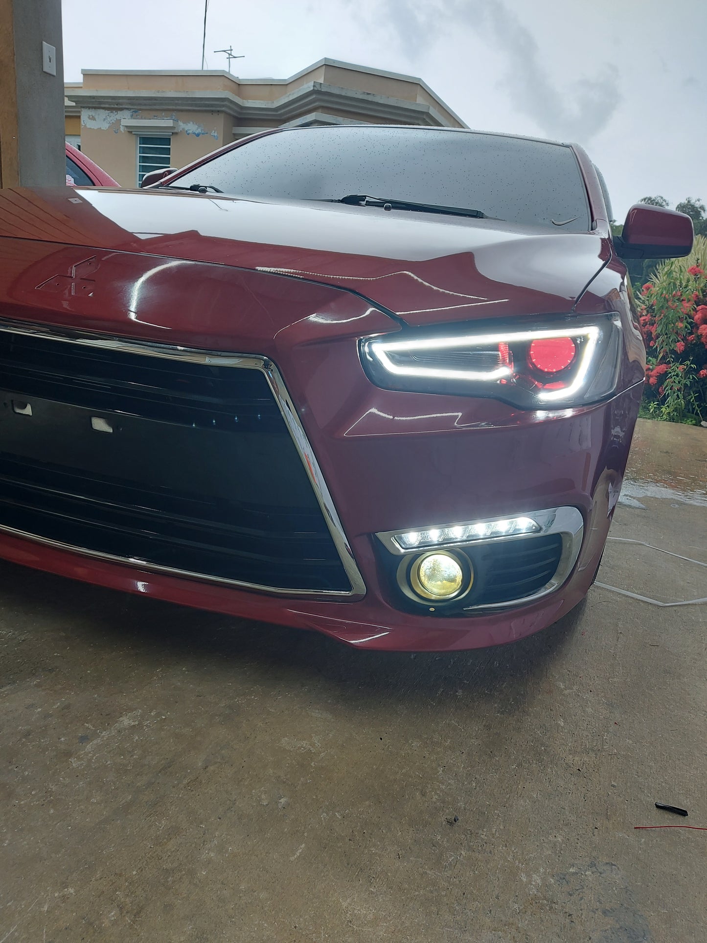 Mitsubishi Lancer headlights 2008-17 (Audi A5 style)