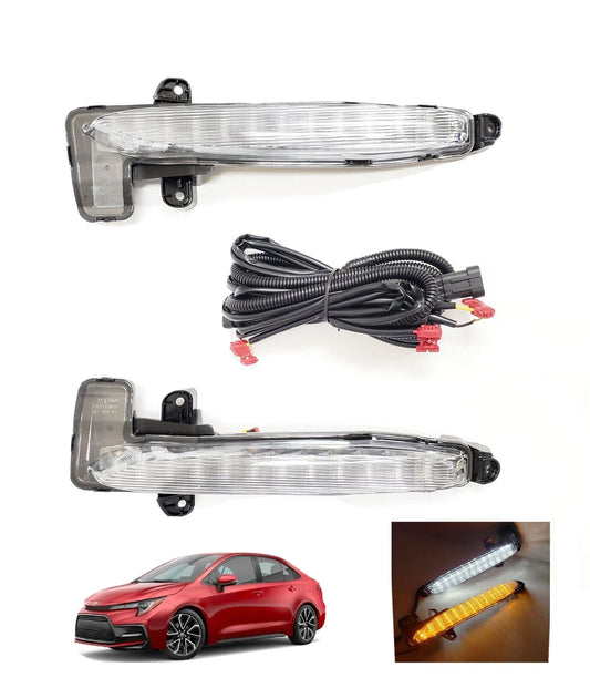 Toyota Corolla SE XSE 2020+ LED DRL Front Bumper Fog Lamp Daylight w/ Turn signal Light