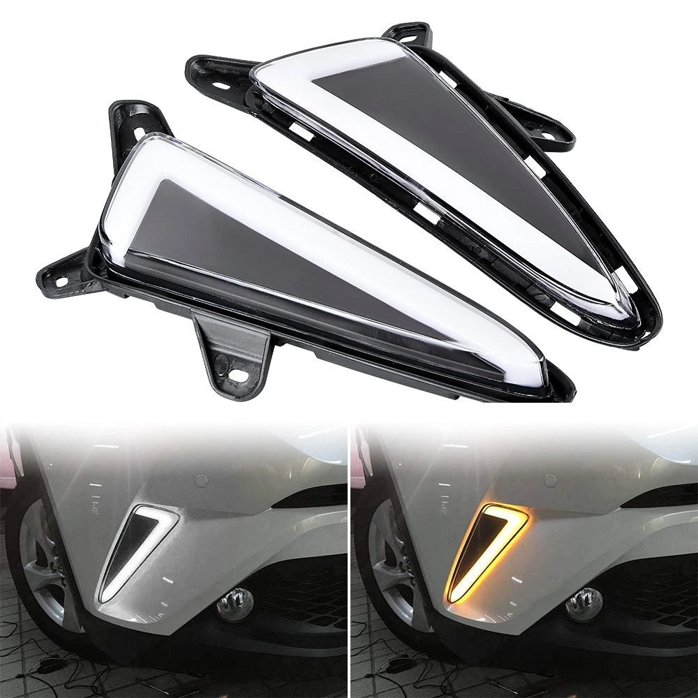 Toyota CH-R 2016-2019 LED fog light DRL w/ turn signal (L shaped)
