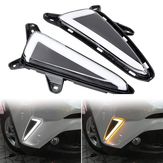 Toyota CH-R 2016-2019 LED fog light DRL w/ turn signal (L shaped)